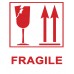 Safety Fragile Labels - RED - 100mm x 150mm - 250 LABELS PER ROLL